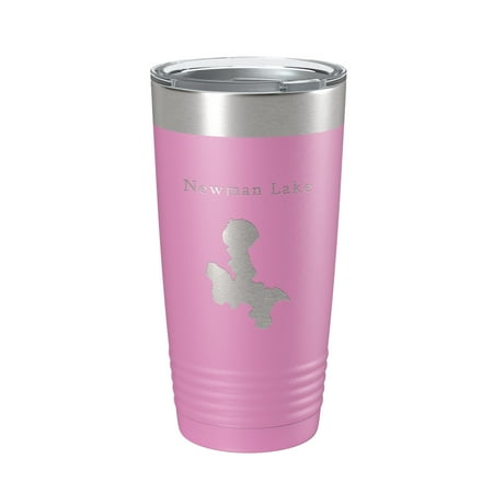 

Newman Lake Map Tumbler Travel Mug Insulated Laser Engraved Coffee Cup Washington 20 oz Light Purple