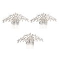 thumbnail image 1 of del cabellero de las mujeres del Rhinestone del cristal de nupcial de la de 3 de la de graduación del Soledad Peine para el cabello de bodas de plata, 1 of 9