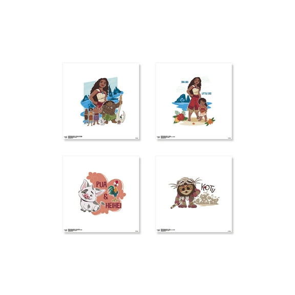 Gallery Pops Disney Moana 2 - Land and Sea Wall Art Bundle (4-Pack)