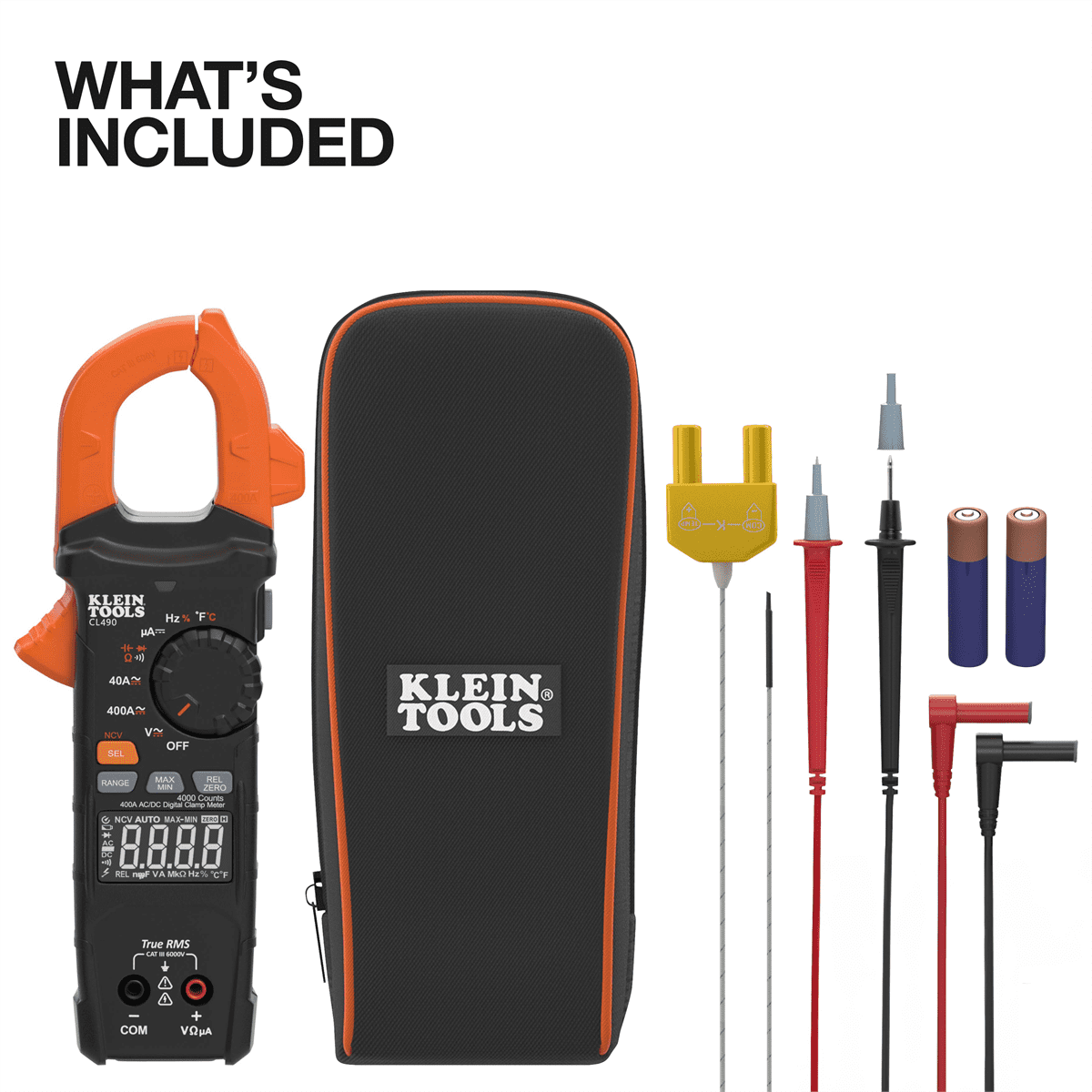 Klein Tools 400A AC/DC Dual-Display Auto-Ranging Digital Clamp Meter