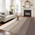 thumbnail image 2 of Area Rug 5'x7', Brown Beige Ombre Non-slip Runner Rug Carpet for Bedside, Farmhouse Vintage Wooden Striped Washable Outdoor Indoor Area Rugs Mat for Entryway/Living Room/Bedroom/Kitchen/Office, 2 of 9