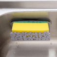 thumbnail image 2 of Sponge Holder Kitchen Sink Cloth Drying Rack Basin Wall Suction Cup Wall Storage Organization Traceless Washroom Brush Organizer Household Gray, 2 of 8