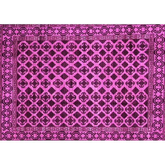 Ahgly Company Indoor Rectangle Southwestern Pink Country Area Rugs, 7' x 9'