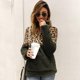 thumbnail image 1 of Mujeres Otoño Invierno Sudadera con capucha de felpa Sudaderas Leopard Splice Manga larga Cuell Irfora Sudaderas, 1 of 7
