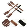 4pcs Wooden Fork Cooking Forks Wooden Cookware Kitchen Utensils Eating