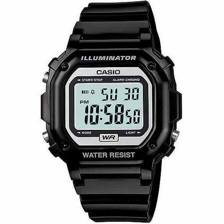 Casio Unisex Digital Watch, Black Resin Strap - Walmart.com