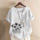 thumbnail image 1 of TaTaai Women's Everyday Casual Blouse, Linen Feel Round Neck T-Shirt, Short Sleeve Comfortable Top for All Occasions Gift, 1 of 5