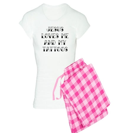 

CafePress - Jesus Loves Me And My Tatto - Women s Light Pajamas