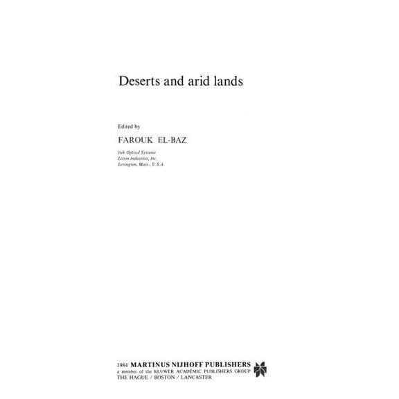 Remote Sensing of Earth Resources and En Deserts and Arid Lands, Book 1, (Paperback)