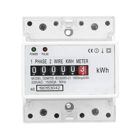 

Aokid DDM75S 220V AC Single-phase 4P Meter Energy Counter Analog Electric Wattmeter Industrial control Digital Display Easy Installation Durable