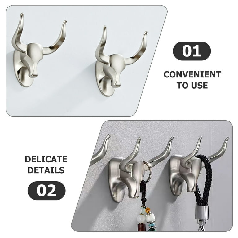 Decor Cabinet Towel Holder Hat Earphone Sculpture Entryway Key Animal Head  Wall Hooks Office