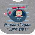 thumbnail image 4 of Inktastic Mamaw and Papaw Love Me Boys Baby Bib, 4 of 4