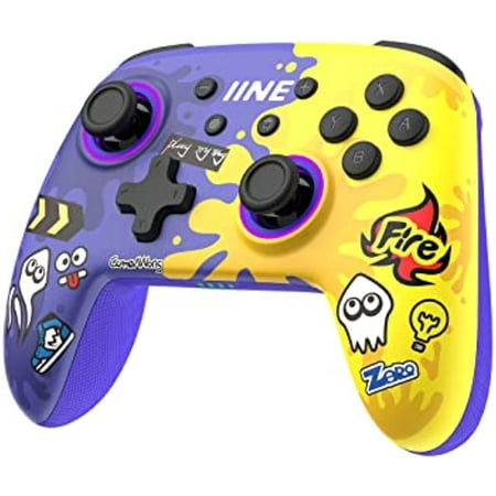 IINE Wireless Game Controller for Nintendo Switch,Support Amiibo Can Wake up Console,Purple