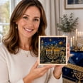 thumbnail image 4 of Clearance! Diamond Painting Kit for Adults - Hanukkah Craft Set for Holiday Decor, Creative DIY Wall Art Gift for Jewish Celebrations Home Decor, 4 of 4