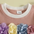 thumbnail image 6 of KPOPLK Baby Girl Summer Clothes 2 Piece Short Sleeve Waffle Knit Flower Embroidery with Elastic Waist Shorts Outfits Set 1t 2t 3t 4t 5t 6t(12-18 Months,Pink), 6 of 8