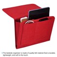 thumbnail image 4 of REGALWOVEN Felt Bedside Organizer Bed Hanging Caddy Sofa Desk Bag for Magazine Remotes Phone Tablet Red 10.6"x8.6", 4 of 5