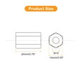 thumbnail image 2 of Unique Bargains 5pcs M10x14x20mm Coupling Nuts - Galvanized Carbon Steel Hex Threaded Rod Coupler, 2 of 4