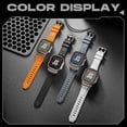 thumbnail image 3 of Adecuado para Apple ultra49mm Pioneer cross nail correa de silicona de alta elasticidad iwatch1-9 hebilla plegable de metal, 3 of 4
