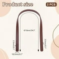 thumbnail image 2 of Imitation Leather Bag Handles for Bag Straps Replacement Accessories Coconut Brown 618x18.5x3.5mm Hole: 2.5mm, 2 of 6