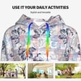 thumbnail image 4 of Lsque Autumn Leaves Pattern Casual Women's Hoodie,Hooded Sweatshirt with Kangaroo Pocket,Pullover Hoodie with Eye-catching Drawstrings-X-Large, 4 of 7