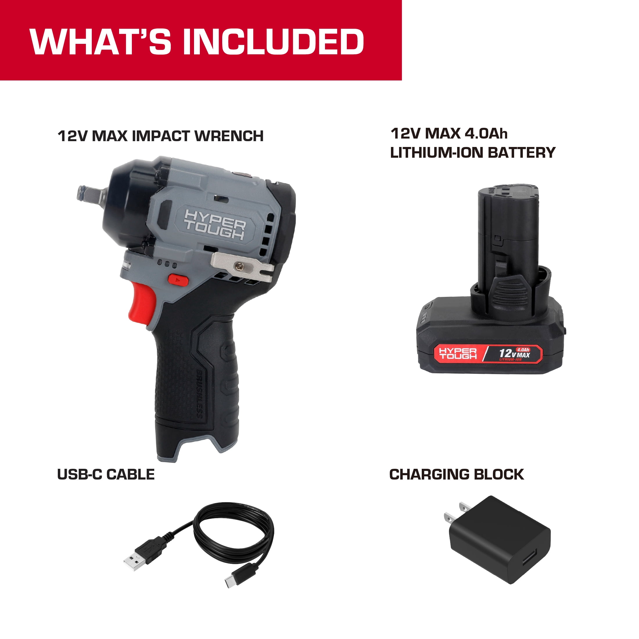 Hyper Tough 12V Brushless Impact Wrench