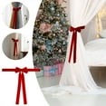 thumbnail image 1 of Adornos navideños, adornos navideños, regalos navideños, lazos de terciopelo rojo para cortinas, alzapaños festivos para cortinas, cenefas y guirnaldas, lazos de terciopelo para cortinas., 1 of 9