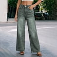 thumbnail image 2 of Womens Baggy Jeans, Audhol Women's Wide Leg Jeans High Waisted Stretchy Denim Pants Loose Fit Boyfriend Denim Pants Womens Jeans Stretchy Dark Blue S, 2 of 4