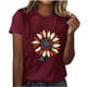 thumbnail image 1 of Camisetas de Manga Corta para Mujeres de Longitud Regular de Poliéster Sólido, Camiseta de Fiesta de Mayo Y Blusa Del Festival para la Primavera Y el Verano, 1 of 3