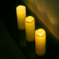 thumbnail image 4 of Large Outdoor Waterproof White Flameless Candles with Timer Big Battery Operated Plastic LED Pillar Candles for Garden Patio Home Wedding Party Decorations Flickering Electric Lights 3”x8” 3 Pack, 4 of 4