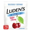 Luden's Deliciously Soothing Throat Drops, Sugar-Free Wild Cherry Flavor, 75 Count