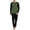 Black with green, variant on Mens Cotton Pajama Sets Long Sleeve Sleepwear for Men 2 Piece Mens Loungewear Sets with Pocket, Sizes S-XXL