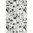 thumbnail image 5 of Kitchen Towels Black White Doodle Dogs Pattern Cleaning Towel Absorbent Hand Towels Tea Towels for Home Restaurant Dish Clean 28" x 18", 4PCS, 5 of 7
