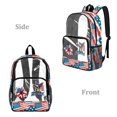 thumbnail image 2 of ZIATUBLES Clear Backpack Heavy Duty 17 Inch, Fabric & PVC Transparent Bag with Front & Side Pockets, See Through Backpack for School Work Security Travel, 2 of 7