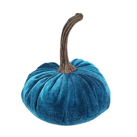 PPKVUFD 1 Pack Handmade Velvet Pumpkins Decor, Super Soft Stuffed Pumpkin with Exquisite Craftsmanship for Fall Halloween Thanksgiving Decoration