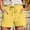 Yellow2, variant on Babysbule Women Yoga Tummy Control Shorts Women Summer Drawstring Elastic Waist Casual Solid Shorts Short Pants