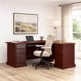 thumbnail image 3 of Arlington Bureau en L avec Tiroirs et Plateau pour Clavier en Cerisier Récolte, 3 of 12