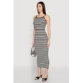thumbnail image 3 of Womens Contrast Trim Striped Maxi Dress, 3 of 4