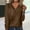 Brown, variant on Fznquz Womens Plus Size Blouses Dressy Casual V Neck Shirts Brown Winter Fall Button Womens Fashion Tops