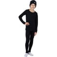 thumbnail image 4 of Merino.tech Kids' Merino Wool Base Layer Set with Cuff Beanie, Charcoal Gray, Size L, 4 of 9