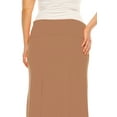 thumbnail image 5 of Moa Collection Women's Plus Size Casual Solid High Waisted A -line Maxi Skirt with an elastic Waistband, 5 of 6
