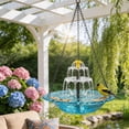 thumbnail image 5 of Solar Powered Hanging Bird Bath Fountain Durable Glass Bowl for Outdoor Use Perfect for Gardens and Patios, 5 of 5