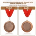 thumbnail image 4 of Uxcell Award Medal, Place Winner Medal with Yellow Neck Ribbon Prize Medal Bronze, 4 of 7