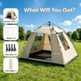 thumbnail image 4 of Golabs CT3 2-Person Instant Camping Tent, 4.8lbs Lightweight, Portable, Easy 1-Minute Setup Pop-Up Tent for Outdoor, Khaki, 4 of 11