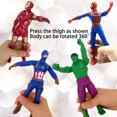 thumbnail image 3 of Figuras de acción de Marvel, Spiderman, Hulk, Ironman, modelo giratorio de PVC, articulaciones móviles, regalo de Navidad, 18cm（3，, 3 of 5