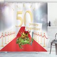 thumbnail image 1 of Funny Design 50th Anniversary Gifts Fifty Years Together Fabric Shower Curtain, 1 of 3