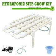 INTBUYING Hydroponic Site Grow Kit Horizontal 4 Pipe 36 Holes Garden Plant Growing System with Water Pump