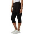 thumbnail image 2 of 32 Degrees Womens Cropped Tight Capri (Black, Medium), 2 of 4