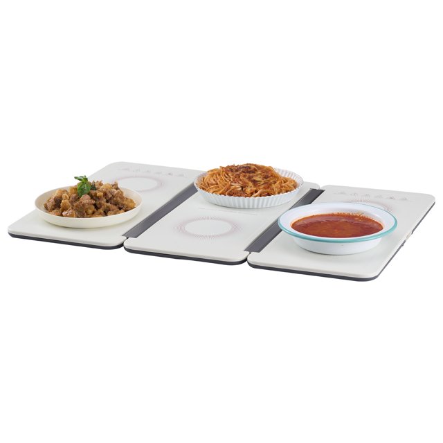 VEVOR Electric Warming Tray, 18.9" x 10.2" Portable Cold Rolled Sheet Heating Tray with Temperature Control (35-100℃), Perfect for Catering, House, Parties, Events, Entertaining and Holiday, White