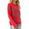 thumbnail image 1 of Suéter Jerseys básicos para mujer Traje de vacaciones con patrón de árbol de Navidad informal (Rojo XL) Ygjytge Rojo T XL para Mujer, 1 of 7