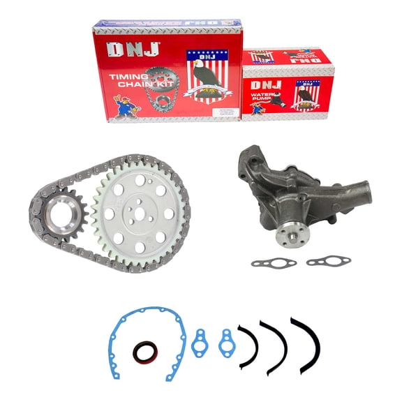 DNJ TK3102WP Timing Chain Kit with Water Pump Fits Cars & Trucks 87-95 AM General 5.7L V8 OHV